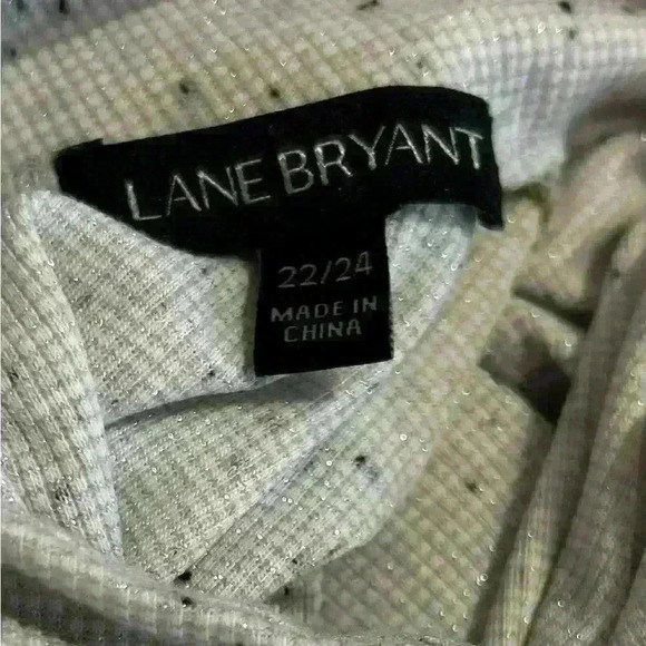 Lane Bryant long sleeved black/white sparkly top - Picture 8 of 9